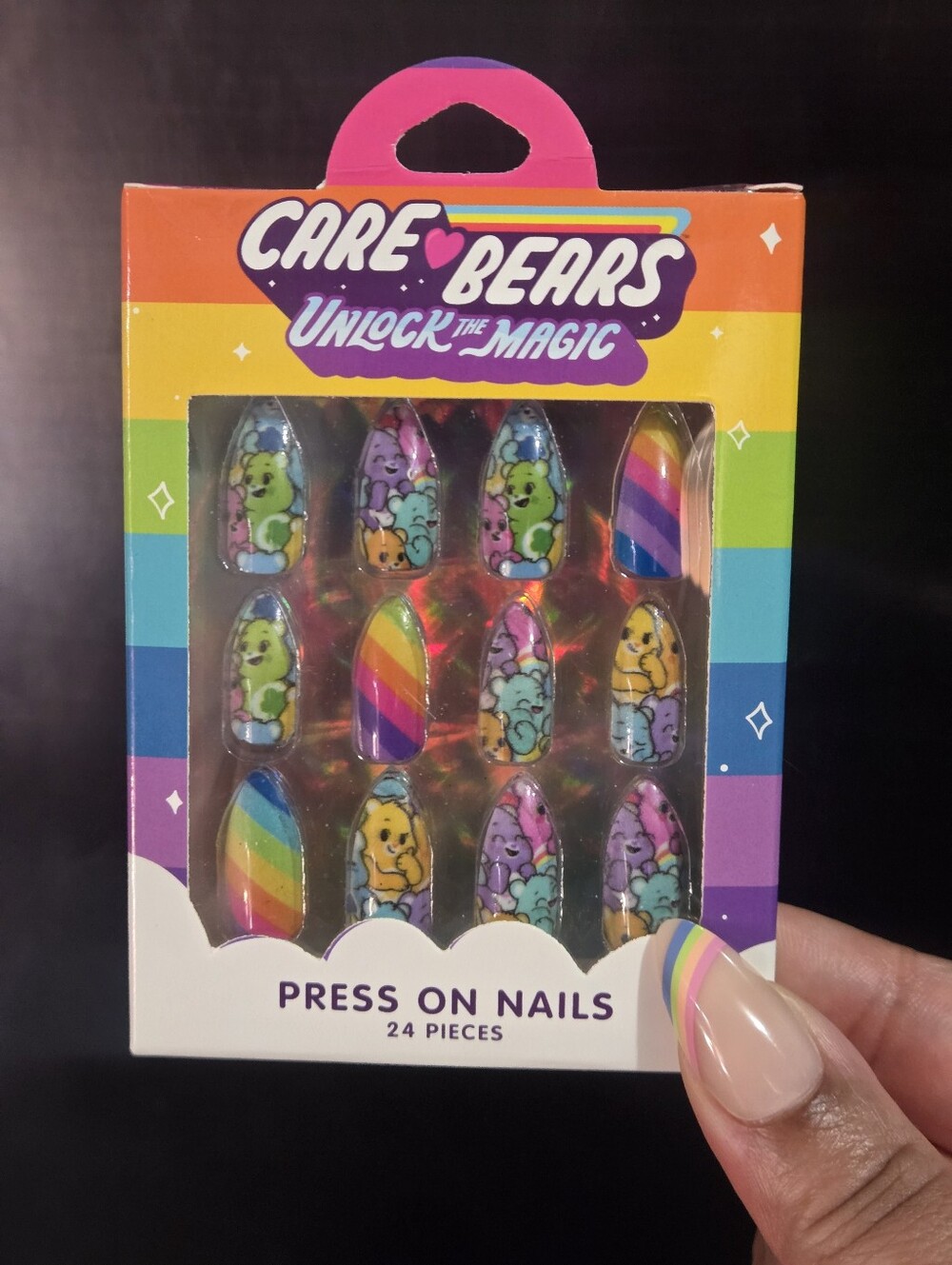 Care Bears Rainbow Press-On Nails - Multicolor PETITE SIZE